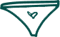 Green and white panty with a heart doodle