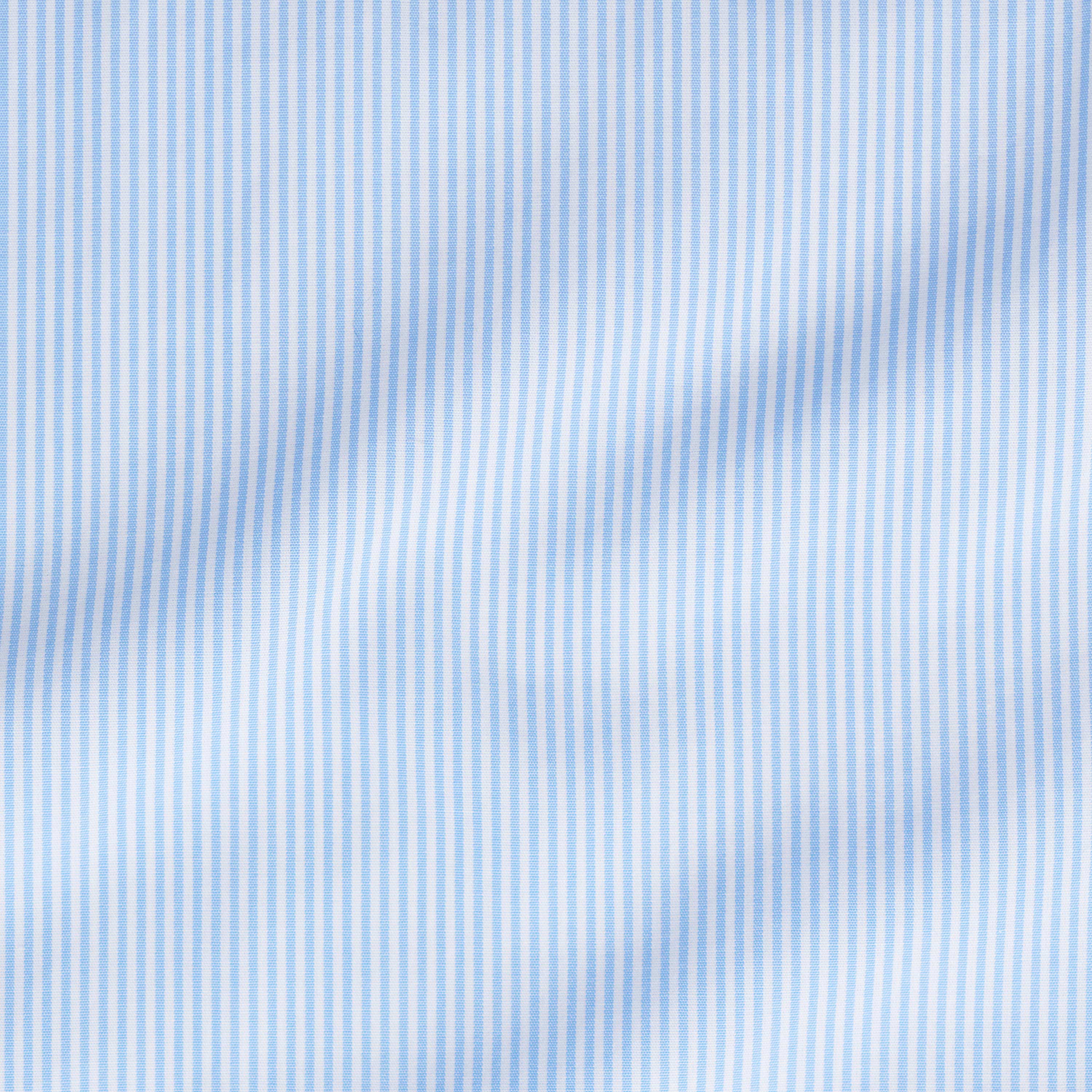 Blue and white striped fabric