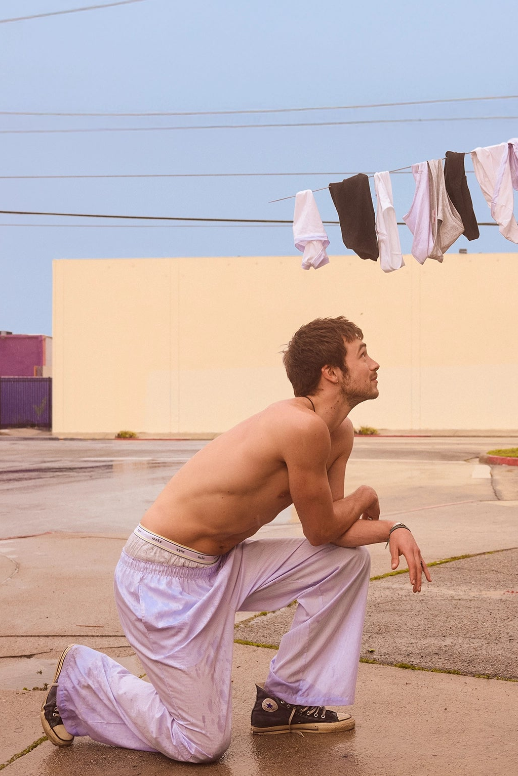 Luca is 6'3 and wears size L