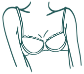 Green balconette bra